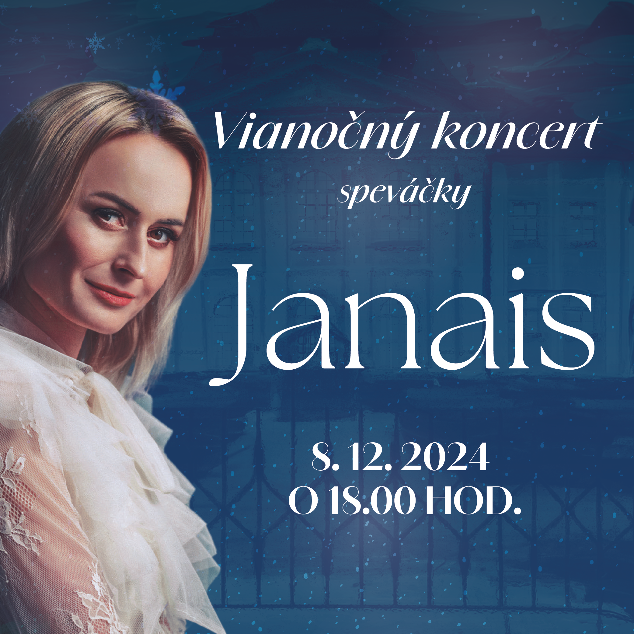 Vianočný koncert speváčky Janais v letohrádku Dardanely