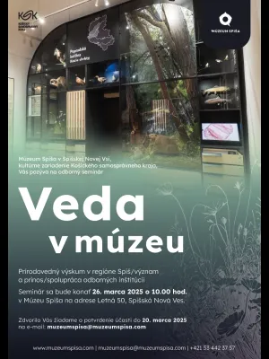 Veda v Múzeu. Úvodná strana. (Grafické spracovanie Vladimír Krempaský)