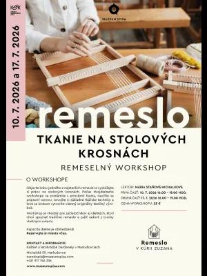 Tkanie na stolových krosnách 2026